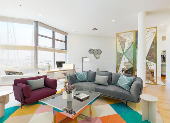 Living Room in Loft  at Esprit Apartments, Marina del Rey, California