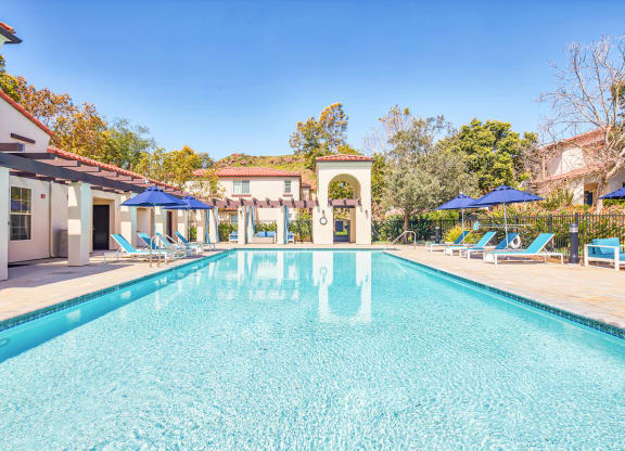 Sparkling Pool at Mission Hills, California