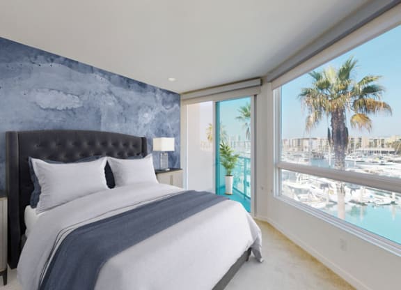 Bedroom in One-Bedroom  at Esprit Apartments, Marina del Rey, CA, 90292