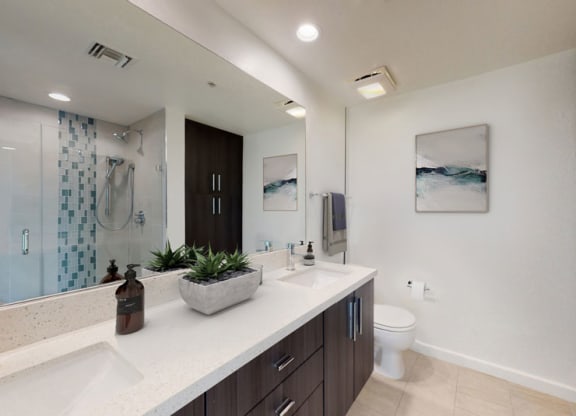 Bathroom in Three-Bedroom  at Esprit Apartments, Marina del Rey, California