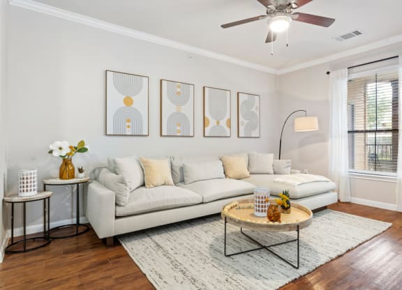 Large living rooms ready for you to entertain! at The Fairways at Star Ranch, Hutto, Texas