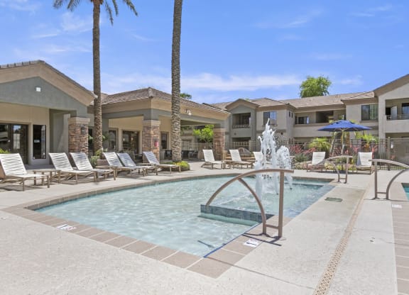A beautifully resurfaced pool to enjoy in the summer months  at Adiamo Palm Valley, Goodyear, 85395
