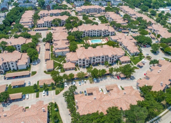 Aerial of Community at La Ventura Apartments, Texas, 75093