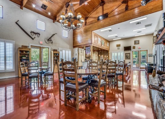 Club Room at Main Clubhouse at The Canyons Apartments, Fort Worth, 76116