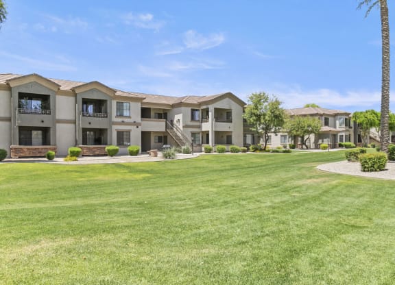 Lush landscaping throughout the property  at Adiamo Palm Valley, Arizona, 85395