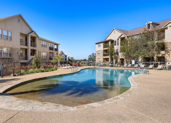 the swimming pool at the preserve at polo ridge apartments at The Verandah, Austin, TX, 78726