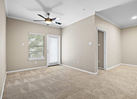 spacious living rooms with natural light at Artisan Apartments & Shops, Austin, Texas