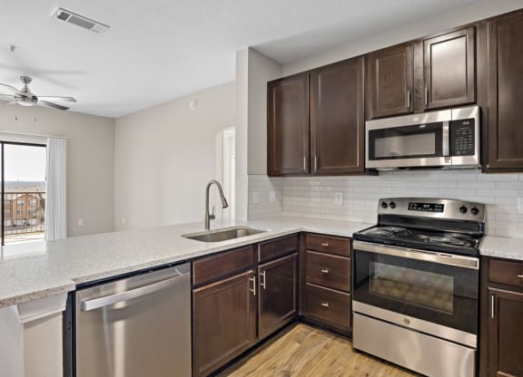Upgraded appliances - a Cooks dream! at Las Brisas Apartment Homes, Round Rock, Texas