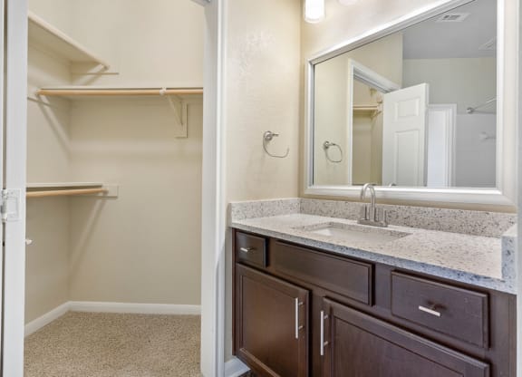 Beautifully lit closets and bathrooms! at Las Brisas Apartment Homes, Texas, 78665