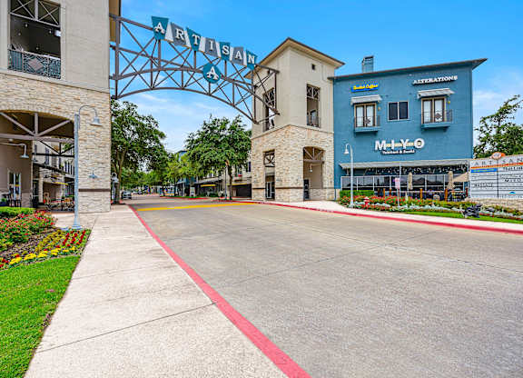 property entrance at Artisan Apartments & Shops, Austin, Texas