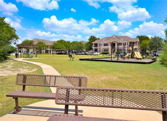 Community playground and sand volleyball. at The Legends at Eagle Mountain Lake, Fort Worth, TX