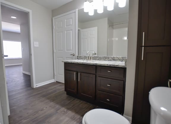 Beautiful upgraded bathroom at The Legends at Eagle Mountain Lake, Texas, 76179