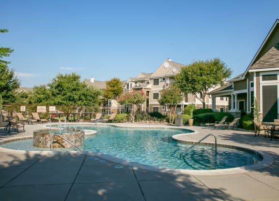 resort-style pool at The Legends at Eagle Mountain Lake, Fort Worth, TX, 76179