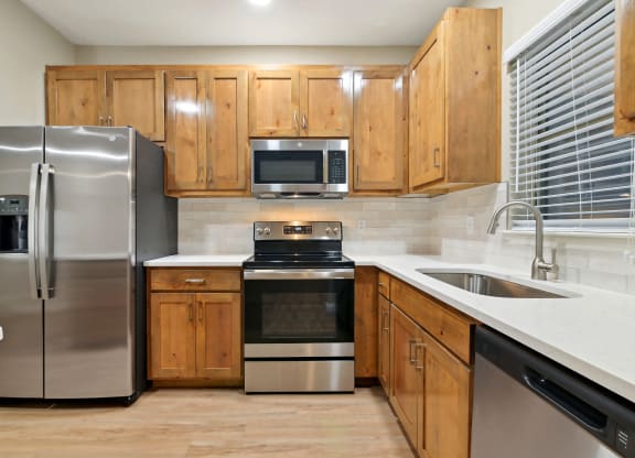 Stainless Steel Appliances at The Canyons Apartments, Fort Worth, Texas