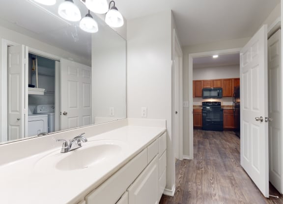 Bathroom at The Canyons Apartments, Fort Worth