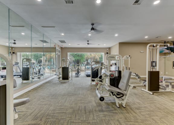 the gym at the preserve at green valley apartments