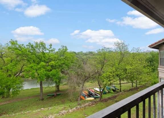 View From Balcony at Waters Edge Apartment Homes, Georgetown, TX