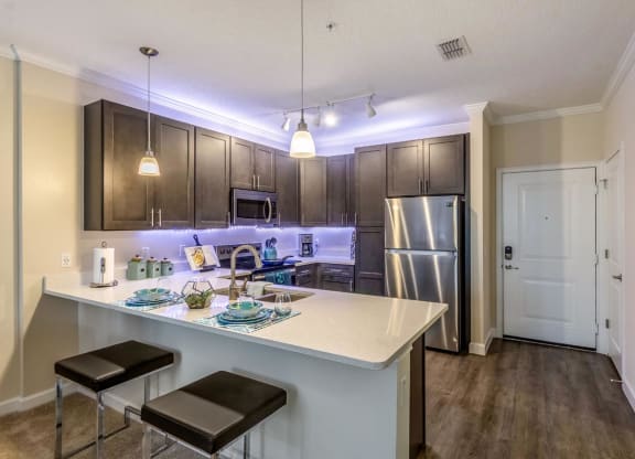 Kitchen at The Oasis at 301 Luxury Apartment Homes, Florida