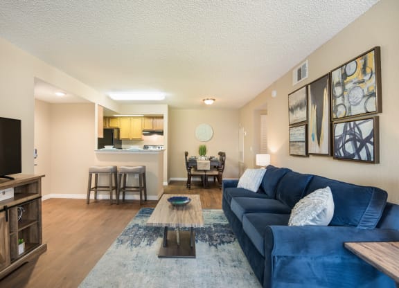 Model Living Room at The Oasis at Wekiva, Apopka, FL, 32703