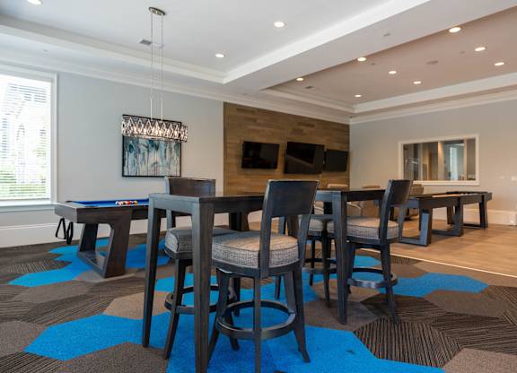 Clubhouse with Pool Table at The Oasis at Town Center Apartments, Jacksonville