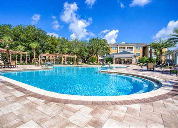 Blue Cool Swimming Pool at The Oasis at Brandon, Riverview, FL, 33578