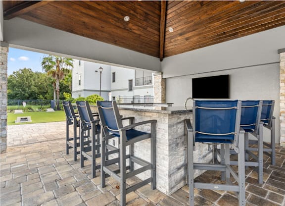 Outdoor Bar Like Setting at The Oasis at Highwoods Preserve, Florida, 33647