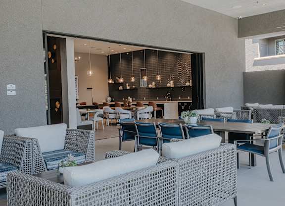 Large Community Clubhouse with ample sitting at Level 25 at The Curve by Picerne, Las Vegas