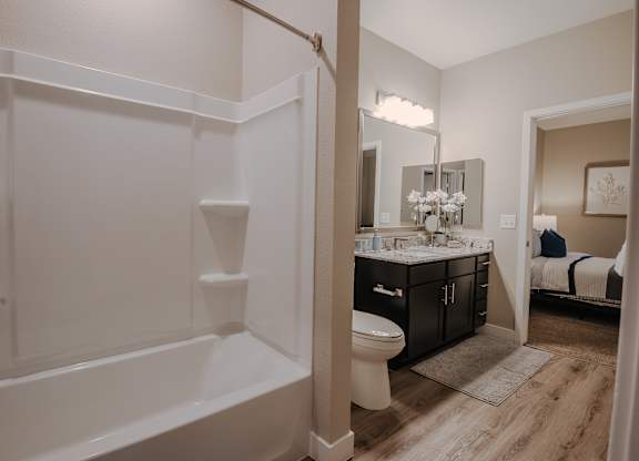 Luxurious Bathrooms at Level 25 at The Curve by Picerne, Las Vegas, Nevada