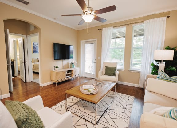 Living Room With TV at The Oasis at Moss Park, Florida