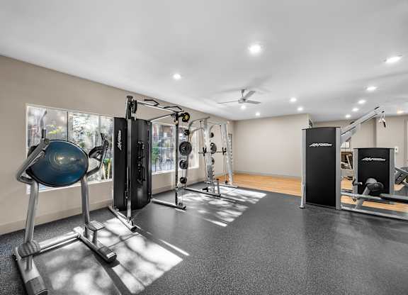 Fitness room with equipment