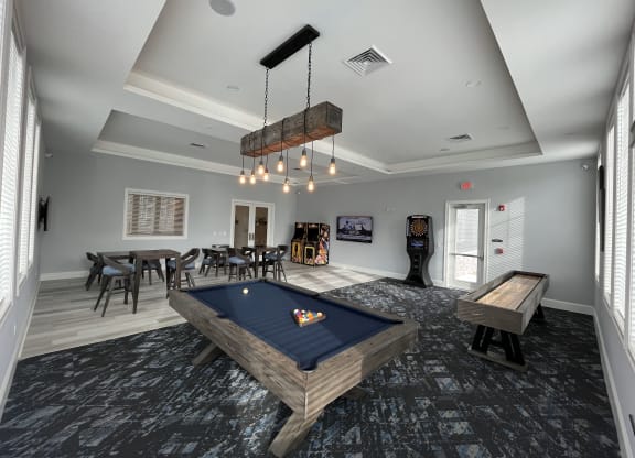 a spacious game room with a pool table and foosballat Plymouth, Plymouth, MA, 02360