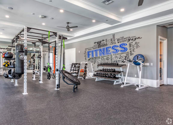 the gym at the enclave at woodbridge apartments in sugar land, tx at The Oasis at Manatee River, Bradenton, FL