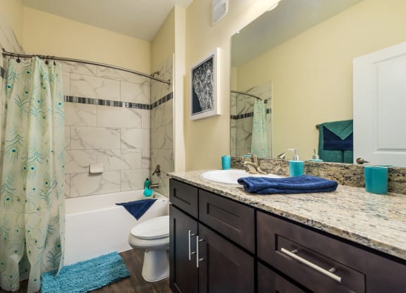Bathroom interior at The Oasis at Crosstown, Florida