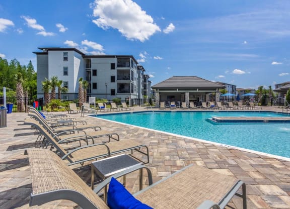 Swimming Pool With Relaxing Sundecks at The Oasis at Highwoods Preserve, Florida, 33647