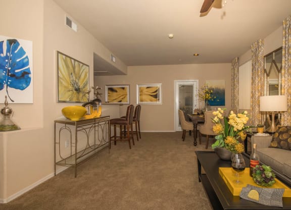 2b2 Model living room decor at The Aliante by Picerne, Arizona, 85259