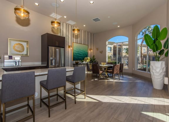 Clubhouse interior at The Belmont by Picerne, Las Vegas