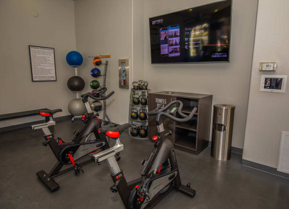 Spin bikes at The Belmont by Picerne, Las Vegas, NV