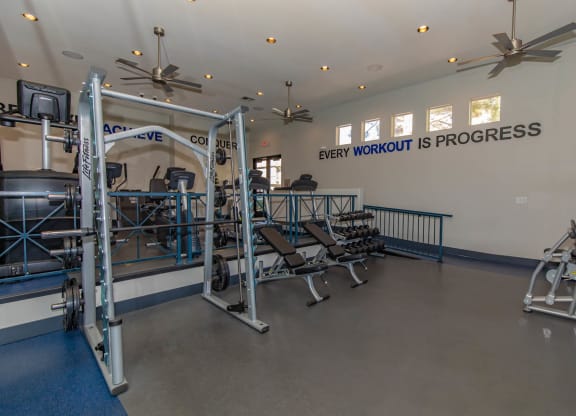 Gym with treadmills and other exercise equipment at The Covington by Picerne, Nevada, 89139