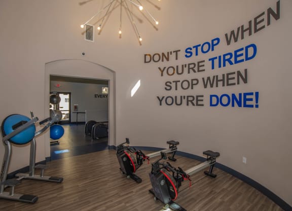 Expansive Fitness Center Featuring Various Gym Equipment at The Covington by Picerne, Las Vegas