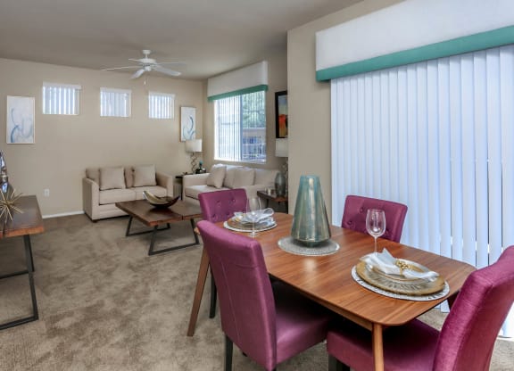 Dining wooden at The Covington by Picerne, Las Vegas, 89139