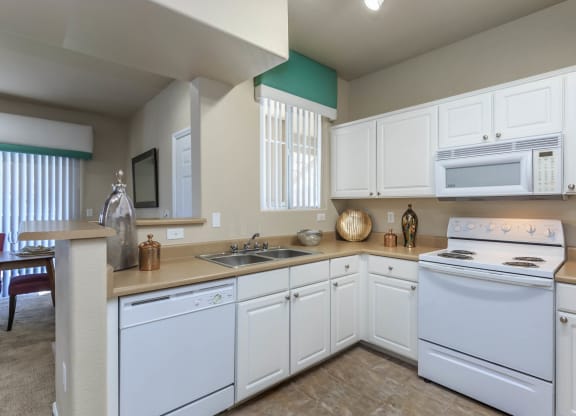 Kitchen area with cabinets area1 at The Covington by Picerne, Las Vegas, NV