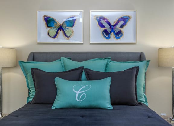 bed with cushions at The Covington by Picerne, Las Vegas, Nevada