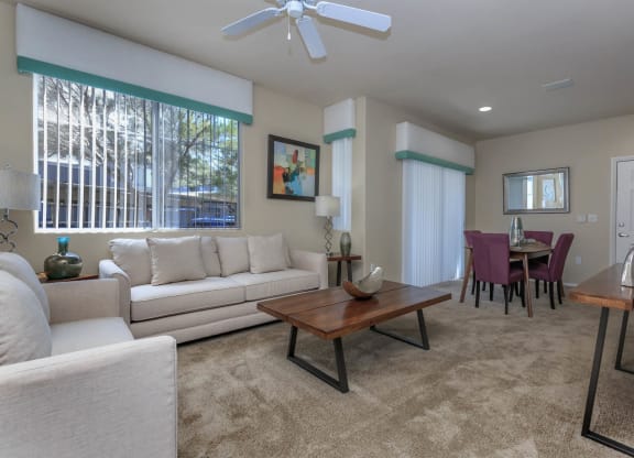 Sofa in living room at The Covington by Picerne, Las Vegas