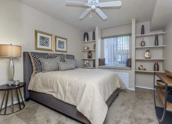 white bedroom interior at The Covington by Picerne, Nevada