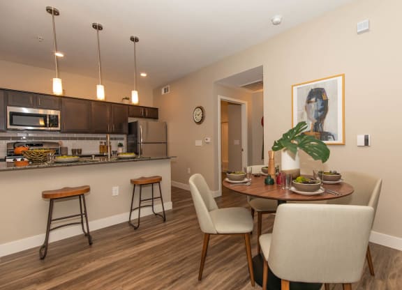 Dining and kitchen at Level 25 at Cactus by Picerne, Las Vegas, NV, 89141