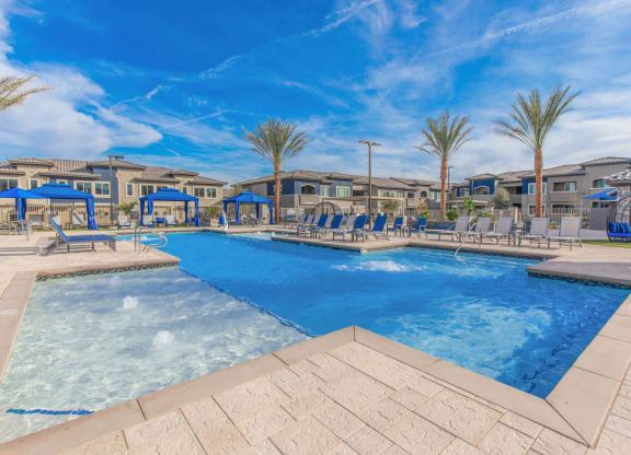 Pool view at Level 25 at Cactus by Picerne, Nevada