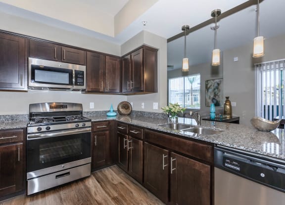 Wooden cabinets at Level 25 at Durango by Picerne, Nevada