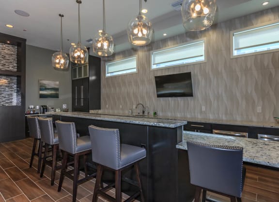 Kitchen and lights at Level 25 at Durango by Picerne, Las Vegas