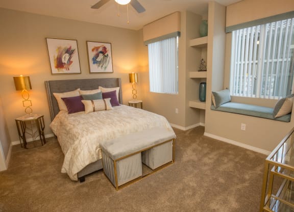 Bedroom with cozy bed at Level 25 at Oquendo by Picerne, Nevada