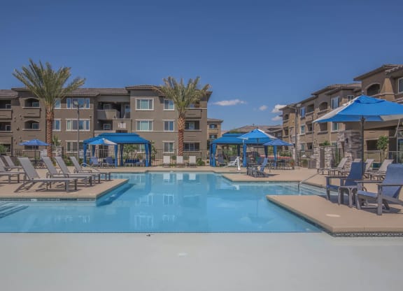Swimming area at Level 25 at Oquendo by Picerne, Las Vegas, 89148